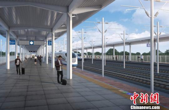 京雄城际铁路黄村站效果图。北京市大兴区委宣传部供图